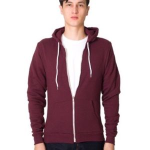NWOT unisex American Apparel burgundy hoodie S